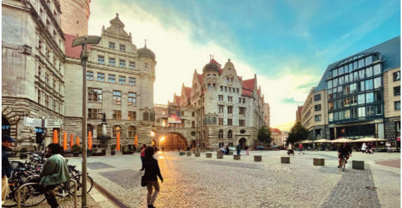Leipziger Innenstadt mit historischen Fassaden.